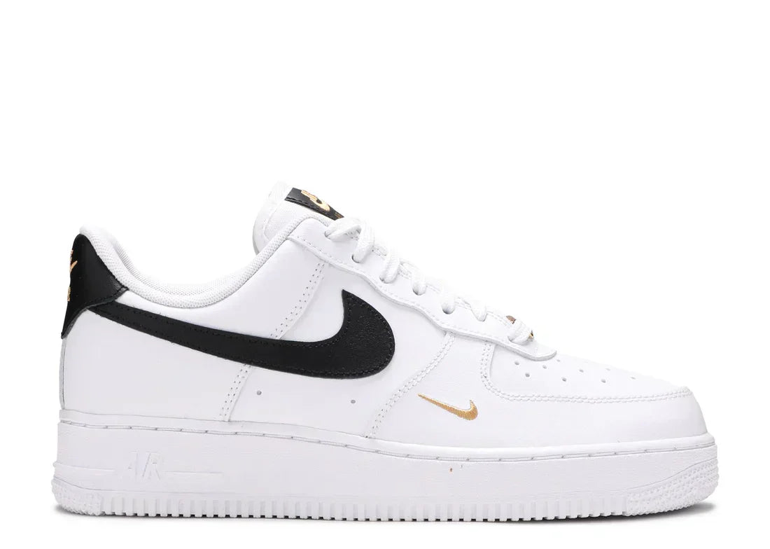 Air Force 1 Low '07 Essential White Black Gold Mini Swoosh